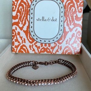 Stella and Dot copper cupchain curb  bracelet